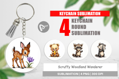 Scruffy Woodland Wanderers Keychain Product Image 1