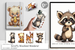 Scruffy Woodland Wanderers Digital Paper Product Image 1