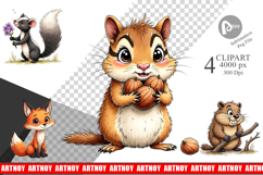 Scruffy Woodland Wanderers Clipart Product Image 1