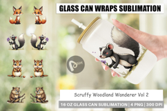 Scruffy Woodland Wanderers Glass Can Product Image 1