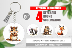 Scruffy Woodland Wanderers Keychain Product Image 1