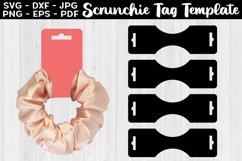 Scrunchie Tag Template SVG, Scrunchie Holder Template SVG Product Image 1