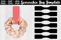 Scrunchie Tag Template SVG, Scrunchie Holder Template SVG Product Image 1