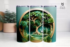 Sculpture Saving Trees Paper Art 3D Tumbler Wrap Product Image 2