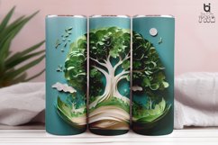 Sculpture Saving Trees Paper Art 3D Tumbler Wrap Product Image 3