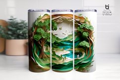 Sculpture Saving Trees Paper Art 3D Tumbler Wrap Product Image 6