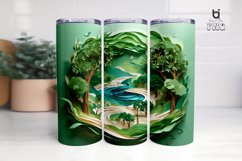 Sculpture Saving Trees Paper Art 3D Tumbler Wrap Product Image 8