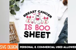 Breast cancer is boo sheet Breast cancer sublimation design Product Image 3