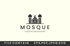 mosque vintage style logo icon template design Product Image 1