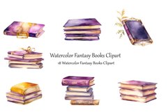 Watercolor Fantasy Books Clipart Product Image 2