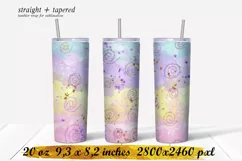 Abstract spiral tumbler,Unicorn tumbler,Skinny tumbler wrap Product Image 1