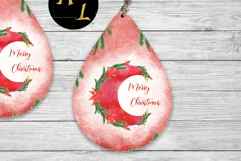 Moon earrings png,Merry Christmas earrings png design Product Image 2