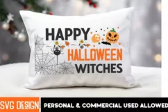 Happy Halloween Witches SVG Cut File,Happy Halloween Witches Product Image 2
