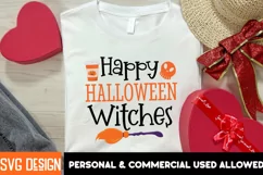 Happy Halloween Witches SVG Cut File,Happy Halloween Witches Product Image 3