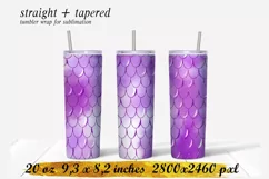 Glitter Mermaid tumbler,20 oz skinny tumbler sublimation Product Image 1