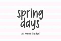 Spring Days - Cute Handwritten Font Product Image 1