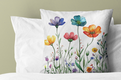 Wildflower Clusters - watercolor flowers borders PNG Product Image 2