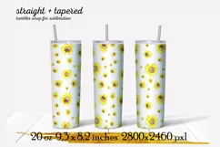 Sunflowers tumbler,20 oz skinny tumbler sublimation png Product Image 1