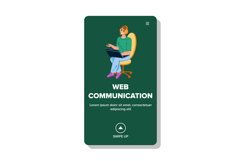 Web Communication Modern Online Technology Vector Product Image 1