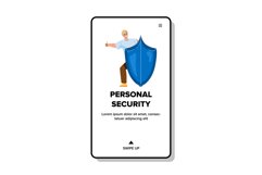 Personal Security Service Using Young Man Vector Product Image 1