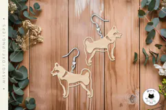 Siberian Husky Dog Earrings Laser Cut File | Dog SVG Design Product Image 4