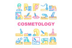 Cosmetology Treatment Procedure Icons Set Vector Product Image 1