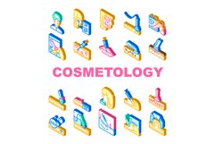Cosmetology Treatment Procedure Icons Set Vector Product Image 1