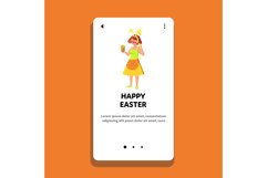 happy easter woman vector Product Image 1