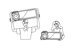 discipline alarm clock motivation vector Product Image 1