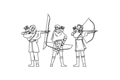 arrow archer medieval vector Product Image 1