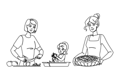 dessert baking apple pie vector Product Image 1