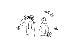 forest birdwatching vector Product Image 1