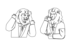 angry boss lion vector Product Image 1