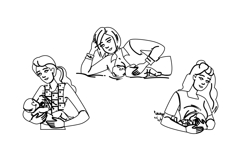 nursing breastfeeding woman vector Product Image 1