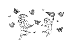 entomology butterfly catch net vector Product Image 1