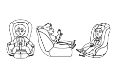 convertible car seat kid boy vector Product Image 1
