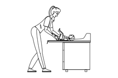 wipes changing baby diaper vector Product Image 1