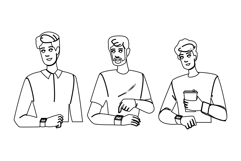 watch checking time man vector Product Image 1