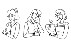 hand checking time woman vector Product Image 1