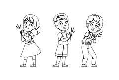 children clap hand kid vector Product Image 1