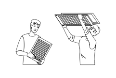 home cleaning air vent vector Product Image 1