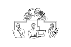 service cloud computing vector Product Image 1