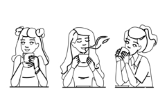 home coffee woman cup vector Product Image 1