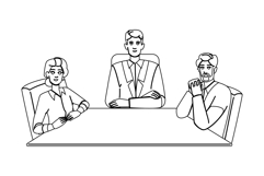 group conference table team vector Product Image 1