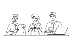 video conference team work vector Product Image 1