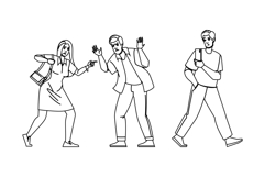 quarrel couple street conflict vector Product Image 1