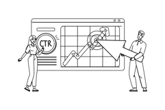link ctr click through rate vector Product Image 1