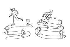 car customer journey road vector Product Image 1