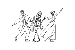 allegory danse macabre vector Product Image 1