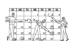 task digital calendar vector Product Image 1